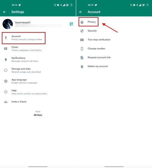privacy settings