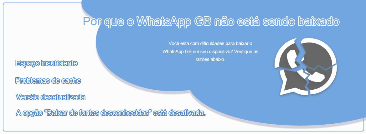 Por que o WhatsApp GB não está sendo baixado